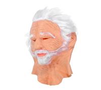 Holibanna Halloween Vieil Effrayant avec Barbe Blanche et Perruque Tête Complète Réaliste Réutilisable et Confortable pour Déguisées et Carnaval