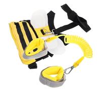 Holibanna Harnais et Laisse Ajustable pour Bébé avec Paquet à Dos Jaune en Fibre de Polyester Respirante, Design Adorable, pour Lieux Inconnus et Environnements Variés