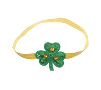 Holibanna Headband Floral Élastique Vert Couronne De Shamrock Pour Saint-patrick Accessoire De Fête Non Glissant Pour Et Femmes