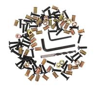 Holibanna Insert Fileté Bois Métal pour Meubles Kit avec Clés et Foret Écrous à Visser Discrets et Résistants Connecteurs de Fixation Rapides pour Montage Bois Polyvalent