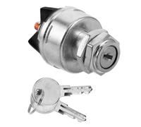 Holibanna Interrupteur de Démarrage à Clé pour Tracteur et Véhicule Agricole, Alliage de Zinc et Chrome, 4 Positions, Installation Facile et Utilisation Simple