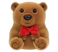 Holibanna Jolie Boîte À Bagues En Forme De Petit Ours Boîte À Boucles D'oreilles En Flanelle Boîte À Bijoux Présentoir À Pendentif Coffret Cadeau Pour La Saint-Valentin Proposition De