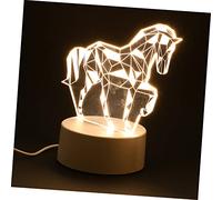 Holibanna Lampe de Nuit LED 3D en Acrylique Blanche Lumière Chaude, Forme Animale Décorative pour Chambre, Éclairage Romantique et Confortable USB