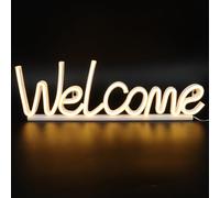 Holibanna Lampe Néon LED Welcome Signe Décoratif Lumineux pour Bar Fête Et Décoration Murale De Noël