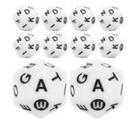 Holibanna Language Arts Game 40PCS English Letter Dice 20 Faces Portable Acrylic Literacy Learning Dice for Home Education and Family Gatherings