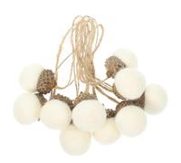 Holibanna Lot de 10 boules de sapin de Noël en laine feutrée - Décoration de Noël - En feutre doux - Pin - Décoration pour sapin de Noël - Manteau