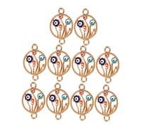 Holibanna Lot De 10 Breloques Œil Du Diable Pour Bijoux Boucles D'Oreilles DIY Accessoires Pour Bracelets Colliers Connecteurs En