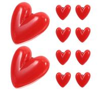 Holibanna Lot de 10 Broches Cœur Rouge en Résine Solide, Épingles de Revers Saint-valentin, Petite Taille 3, Accessoires Mode pour Vêtements, Paquet et Tenues Festives