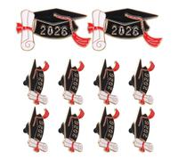 Holibanna Lot de 10 Broches Émaillées Chapeau de Graduation 2026 en Métal Solide Épingles de Remise de Diplômes pour Vestes et Paquet Accessoires Commémoratifs pour Fête et Souvenirs de