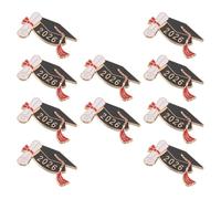 Holibanna Lot de 10 Broches en Alliage Forme Toque Diplômé 2026 Décoration Vintage pour Chapeaux de Remise de Diplômes Épingles de Revers pour Costumes et Accessoires de Cérémonie