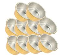 Holibanna Lot de 10 Caissettes à Gâteau Rondes en Aluminium Épais, Récipient Alimentaire Résistant Haute Température, Boîte Alimentaire Portable pour Cuisson et Barbecue, Usage Maison