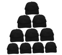 Holibanna Lot de 10 Casquettes De Baseball Trucker en Maille Polyester Noir, Chapeaux Vierges Sublimés, Légers Et Respirants, Unisexe pour Activités De Plein Air Et DIY Personnalisable