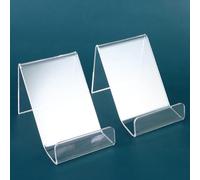 Holibanna Lot de 10 Supports de Téléphone Transparents en Acrylique Support D’Écran Solide et Résistant Multifonction pour Bureau Maison et Affichage Pratique