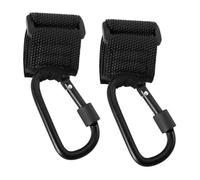Holibanna Lot de 2 Crochets pour Poussette Antidérapants Verrou Renforcé Support Jusqu'à 30 Kg Compatibles Poussettes Couleur Noire Accessoires Pratiques pour Sorties et Courses