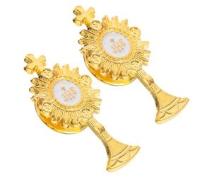 Holibanna Lot de 2 Épingles Décoratives en Alliage de Zinc de Croix, Élégantes et Faciles à Utiliser pour Événements Religieux Chrétiens et Occasions Diverses