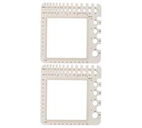 Holibanna Lot de 2 Jauges pour Aiguilles à Tricoter | Règle de Mesure en Bois pour Crochet, Idéale pour Calculer avec Précision Le Poids Du Fil | Outil de Mesure pour Aiguilles Et Couture, pour Le