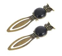 Holibanna Lot de 2 Marque-Pages Hibou en Métal Alliage de Zinc Décoration Rétro Bleue Outils de Lecture pour Étudiants et Enseignants pour Bureau Bibliothèque et Salle de Classe