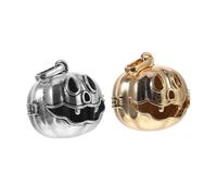 Holibanna Lot de 2 Pendentifs Citrouille Soi-même pour Halloween, Matériau Résistant, Finition Kc Or et Argenté Ancien, Décoration D'halloween, Lanterne Citrouille, Accessoires de Bricolage