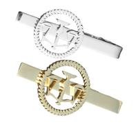 Holibanna Lot de 2 Pinces à Cravate Balance en Acier Inoxydable pour Homme, Finition Dorée et Argentée, Maintien Sécurisé, Symbole de Justice, Accessoires pour Tenue de Cérémonie et Bureau