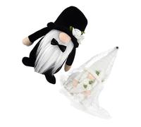Holibanna Lot de 2 Poupées GNOME Mariée en Peluche sans Visage, Décoration de Mariage Intérieure, Ornements pour Table de Mariage, Design Debout, Présent Original pour Mariés, Déco Maison