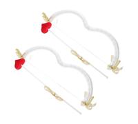 Holibanna Lot de 2 Sets de Accessoires Cupidon Flèche de Cœur Blanche Légers et Décoratifs pour Déguisement Garçon Fille Fête Saint-Valentin et Cosplay Romantique