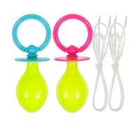Holibanna Lot de 2 Tétines Géantes en Plastique pour Adultes, Accessoire de Déguisement Cosplay et Décoration de Fête, Sucette Fantaisie Rose et Bleue, Accessoire Humoristique Léger