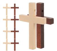Holibanna Lot de 20 Pendentifs Croix en Bois Naturel pour Création de Bijoux, Breloques Artisanales Légères et Solide, Accessoires DIY pour Colliers et Bracelets, Décoration Artisanale
