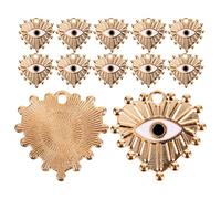 Holibanna Lot de 20 Pendentifs en Alliage de Cœur avec Œil, Breloques pour Fabrication de Bijoux Diy, Coloris Kc Doré, Décorations Artisanat Créatif, Accessoires Charms pour Bracelets