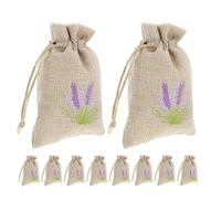 Holibanna Lot de 20 Sachets Vides en Toile de Jute 10x14 Cm avec Cordon de Serrage, Naturels, pour Lavande Séchée, Désodorisant de Placards et Décorations Mariage