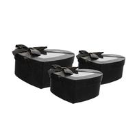 Holibanna Lot de 3 Boîtes Présent de Cœur Noires, Coffrets D’emballage pour Bouquet de Fleurs, Boîte à Bonbons Saint-valentin, Carton Rigide pour Fête Romantique et Rangement Pratique