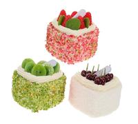 Holibanna Lot de 3 Gâteaux Factices en Mousse Réalistes Forme Cœur, Décorations pour Photographie Culinaire et Présentation, Accessoires de Scène pour Desserts Artificiels Réalistes