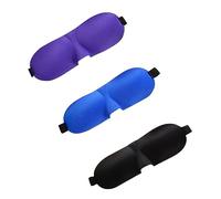 Holibanna Lot De 3 Masques De Sommeil Occultants 3d Profilés En Tissu Léger Et Respirant, Bandeau Élastique Ajustable, Pour Dormir, Voyager, Travailler, Détente, Confort Visage Nuit