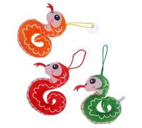 Holibanna Lot De 3 Poupées De L'Année Serpent Animaux en Peluche Jouets pour Animaux Décoration De L'Année Serpent