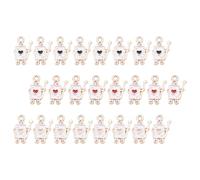 Holibanna Lot de 30 Pendentifs DIY Soldat de Poker en Alliage Breloques pour Création de Bracelets Porte-Clés et Paquet Couleurs Noir Rouge et Rose Fournitures pour Bijoux Artisanaux