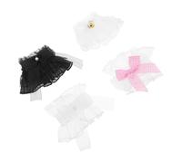 Holibanna Lot de 4 Paires de Manchettes en Dentelle à Volants pour Femmes Poignets Décoratifs Style Victorien Noeud Élégant Accessoires Amovibles pour Costumes Lolita et Cosplay