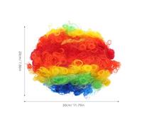 Holibanna Lot de 4 perruques afro bouclées et amusantes de clown, colorées et folles, style disco des années 70 et 80, accessoires pour déguisements, carnaval, Halloween, cosplay