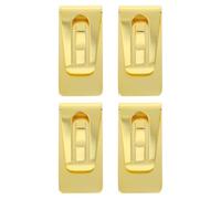 Holibanna Lot de 4 Pinces à Billets en Acier Inoxydable Doré Porte-Cartes Minimaliste Fin et Léger pour Billets Cartes de Crédit et Cartes de Visite Organisation Pratique pour Usage