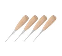 Holibanna Lot de 4 Poinçons à Cuir Manche en Bois Forme Gourde, Outils de Perforation pour Couture, Fabrication Artisanale de Bijoux et Travail du Tissu, Kit Polyvalent pour Maroquinerie