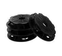 Holibanna Lot De 4 Supports De Sol Réglables En Hauteur Pour Terrasse Pavés Dalles Supports De Terrasse Pieds En Plastique Noir