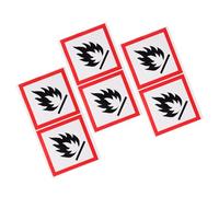 Holibanna Lot de 6 Autocollants de Sécurité Incendie en Pvc pour Poubelles Extérieures, Résistant la Décoloration Rappel Continu pour Espaces Publics et Assainissement Urbain