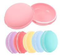 Holibanna Lot De 6 Boîtes À Bijoux En Forme De Macaron Compactes Portables En Plastique Pour Colliers Bracelets Boucles D'oreilles