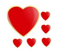 Holibanna Lot de 6 Broches de Cœur en Émail Rouge Épingles à Revers pour Vêtements et Foulards Accessoires Fantaisie pour Mariage et Soirée Épingle de Col de Cape Décorative