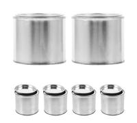 Holibanna Lot de 6 Pots Ronds en Fer pour Peinture 0,5 L, Réservoir D'encre Solide et Pratique, Pot de Rangement pour Loisirs Créatifs, Stockage Peinture à Domicile et Atelier