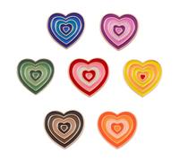 Holibanna Lot de 7 Broches en Alliage Cœur Dégradé Arc-en-ciel, Badges Décoratifs Multicolores, Accessoires Vestimentaires pour Vêtements et Costume, Corsages Délicats pour Fêtes et