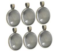Holibanna Lot de Supports Pendentifs Ronds avec Cabochons Verre Cadres Bords Vides pour Création de Bijoux DIY Effet Durable et Décoloration