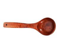 Holibanna Louche à Soupe en Bois Naturel 28cm Manche Long Confortable, Ustensile de Cuisine Lavable pour Servir Soupes et Potages