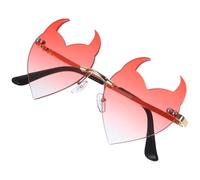Holibanna Lunettes de Soleil Verres de Fête en Corne sans Monture de Cœur et Style Chic pour Hommes et Femmes pour Adultes, Vacances