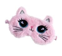 Holibanna Masque De Sommeil Garçon Fille Peluche Chat Couvre-yeux Cartoon Confortable Avec Bande Élastique Cache-lumière Doux Pour Repos Et Sieste