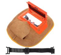 Holibanna Masque de Soudage en Cuir de Vachette avec Écran à Lentille Automatique Casque de Tête Réglable Adapté pour Soudage Tig MMA Résistant et Confortable