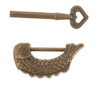 Holibanna Mini Cadenas Vintage en Alliage de Zinc, Cadenas de Valise Rétro Compact avec Clé, Serrure pour Boîtes à Bijoux et Meubles Anciens, Serrure de Sécurité Portable et Solide